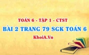 Bài 2 trang 79 SGK Toán 6 Chân trời sáng tạo Tập 1